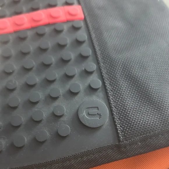 Orange and Black Backpack with Customizable Panel - Picture 5 of 8